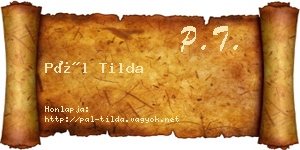 Pál Tilda névjegykártya