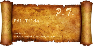 Pál Tilda névjegykártya